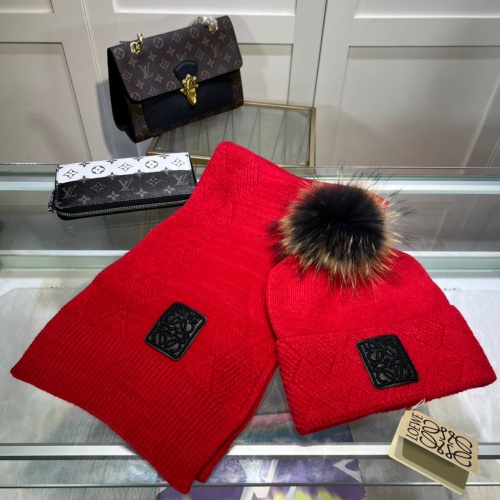 Wholesale LOEWE Caps #1249028 $52.00 USD, Wholesale Quality Replica LOEWE Hat and Scarf and Glove Set