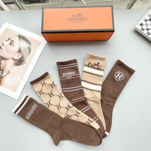 Replica Hermes Socks #1249183 $29.00 USD for Wholesale