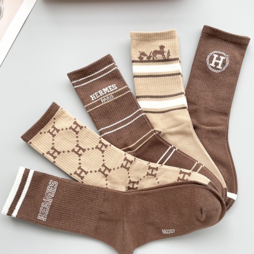 Replica Hermes Socks #1249183 $29.00 USD for Wholesale