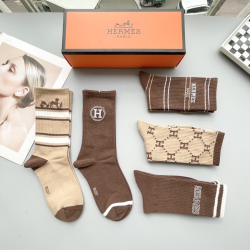 Replica Hermes Socks #1249183 $29.00 USD for Wholesale