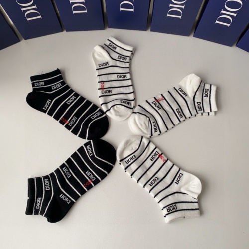 Replica Christian Dior Socks #1249252 $27.00 USD for Wholesale