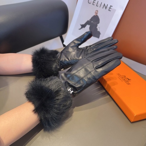 Replica Hermes Gloves For Women #1249299 $48.00 USD for Wholesale