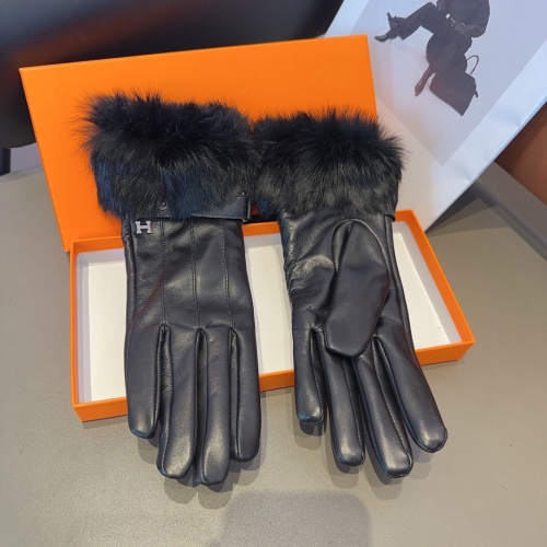 Replica Hermes Gloves For Women #1249299 $48.00 USD for Wholesale