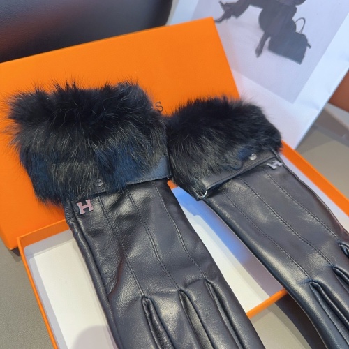 Replica Hermes Gloves For Women #1249299 $48.00 USD for Wholesale