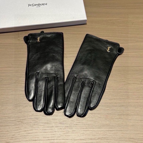 Wholesale Yves Saint Laurent Gloves For Women #1249301 $45.00 USD, Wholesale Quality Replica Yves Saint Laurent Gloves