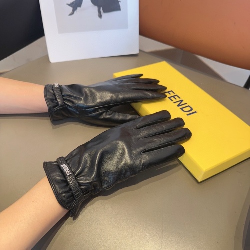 Replica Fendi Gloves For Women #1249340 $45.00 USD for Wholesale