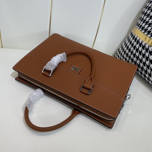 Replica Hermes AAA Man Handbags #1249396 $170.00 USD for Wholesale