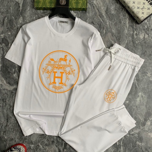 Wholesale Hermes Tracksuits Short Sleeved For Men #1249639 $64.00 USD, Wholesale Quality Replica Hermes Tracksuits