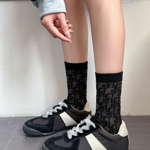 Replica Christian Dior Socks For Women #1249979 $29.00 USD for Wholesale