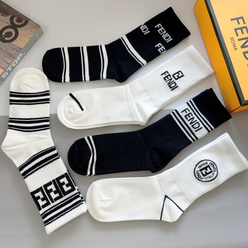 Replica Fendi Socks For Men #1250013 $29.00 USD for Wholesale