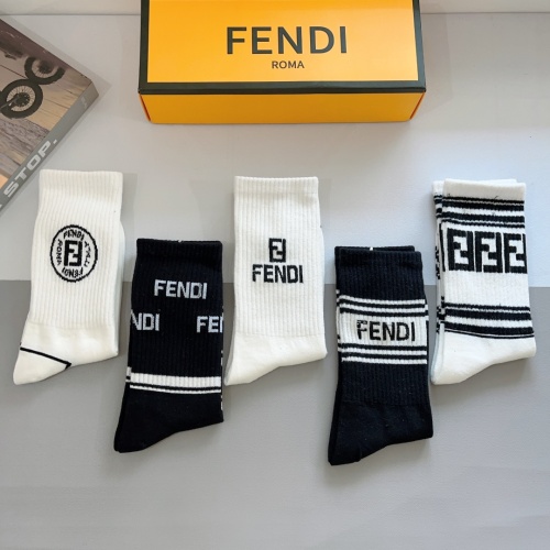 Replica Fendi Socks For Men #1250013 $29.00 USD for Wholesale