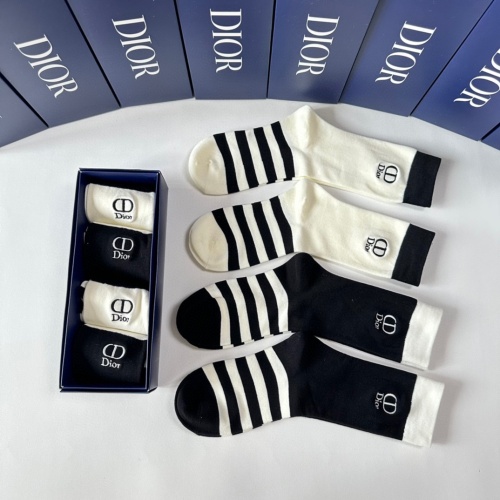 Replica Christian Dior Socks #1250309 $29.00 USD for Wholesale