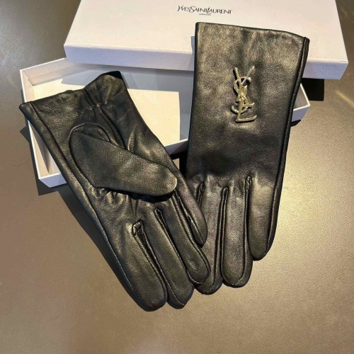 Replica Yves Saint Laurent Gloves For Women #1250710 $45.00 USD for Wholesale