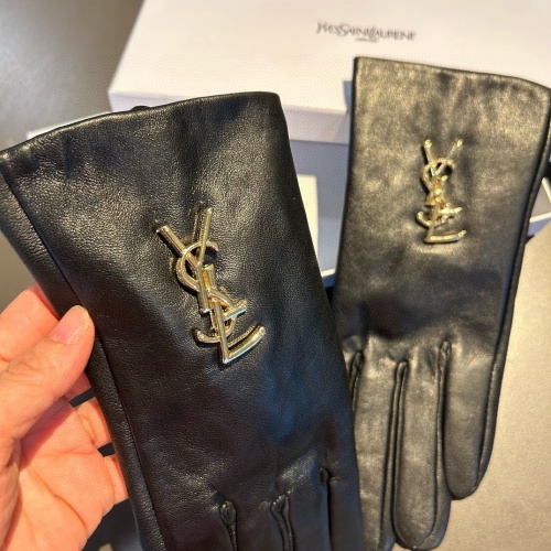 Replica Yves Saint Laurent Gloves For Women #1250710 $45.00 USD for Wholesale