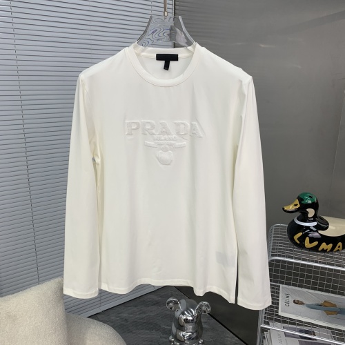 Wholesale Prada T-Shirts Long Sleeved For Men #1250735 $48.00 USD, Wholesale Quality Replica Prada T-Shirts