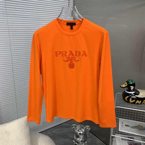 Wholesale Prada T-Shirts Long Sleeved For Men #1250737 $48.00 USD, Wholesale Quality Replica Prada T-Shirts