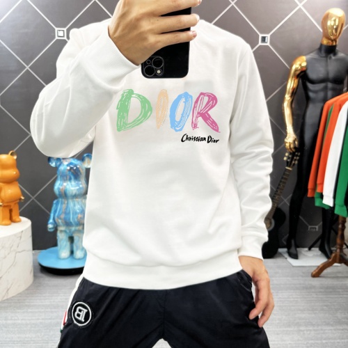 Replica Christian Dior Hoodies Long Sleeved For Men #1251091 $45.00 USD for Wholesale