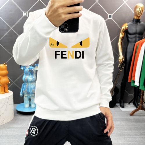 Replica Fendi Hoodies Long Sleeved For Men #1251113 $45.00 USD for Wholesale