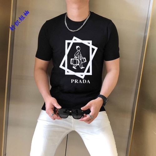 Wholesale Prada T-Shirts Short Sleeved For Men #1251235 $45.00 USD, Wholesale Quality Replica Prada T-Shirts