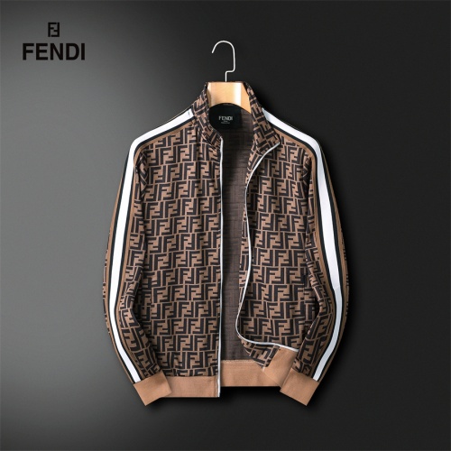 Replica Fendi Tracksuits Long Sleeved For Men #1251244 $85.00 USD for Wholesale