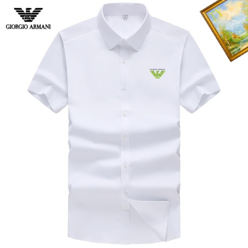 Wholesale Armani Shirts Short Sleeved For Unisex #1251375 $38.00 USD, Wholesale Quality Replica Armani Shirts