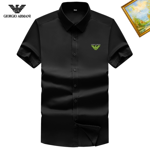 Wholesale Armani Shirts Short Sleeved For Unisex #1251376 $38.00 USD, Wholesale Quality Replica Armani Shirts