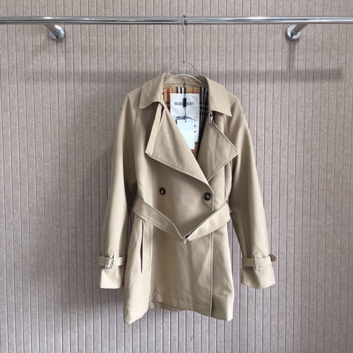 Wholesale Burberry Trench Coat Long Sleeved For Women #1251437 $105.00 USD, Wholesale Quality Replica Burberry Trench Coat