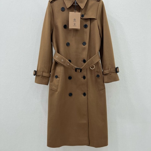 Wholesale Burberry Trench Coat Long Sleeved For Women #1251439 $202.00 USD, Wholesale Quality Replica Burberry Trench Coat