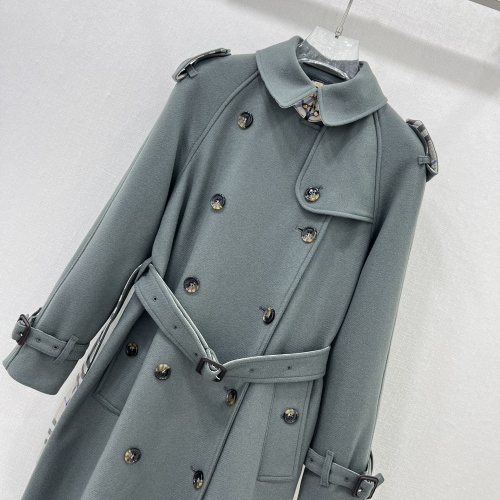 Replica Burberry Trench Coat Long Sleeved For Women #1251440 $225.00 USD for Wholesale