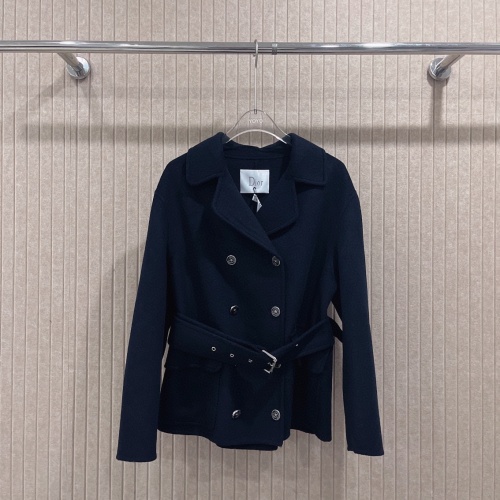 Wholesale Christian Dior Coat Long Sleeved For Women #1251491 $155.00 USD, Wholesale Quality Replica Christian Dior Coat