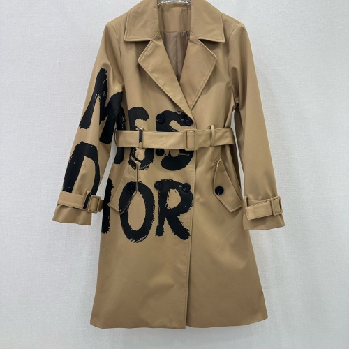 Wholesale Christian Dior Coat Long Sleeved For Women #1251492 $108.00 USD, Wholesale Quality Replica Christian Dior Coat