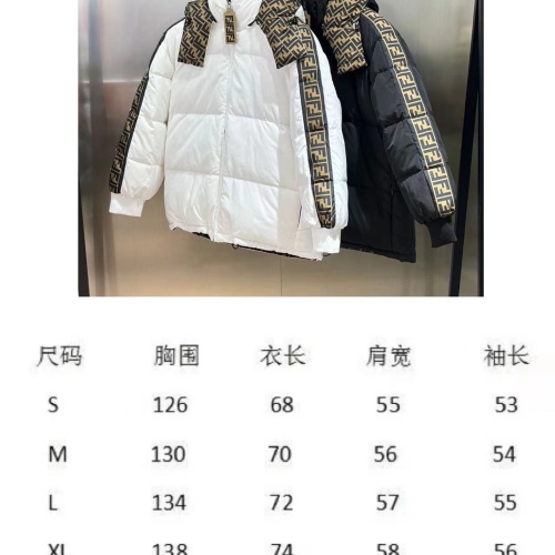 Replica Fendi Down Feather Coat Long Sleeved For Unisex #1251559 $182.00 USD for Wholesale