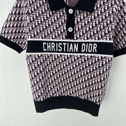 Replica Christian Dior Sweaters Short Sleeved For Women #1251695 $96.00 USD for Wholesale