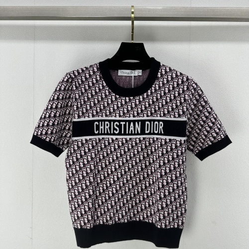 Wholesale Christian Dior Sweaters Short Sleeved For Women #1251699 $88.00 USD, Wholesale Quality Replica Christian Dior Sweaters