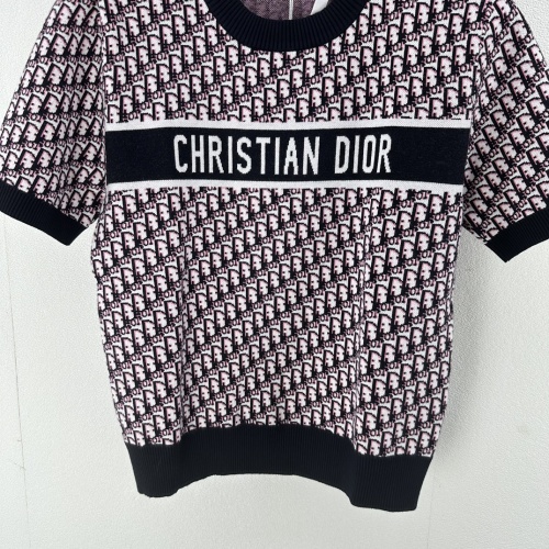 Replica Christian Dior Sweaters Short Sleeved For Women #1251699 $88.00 USD for Wholesale