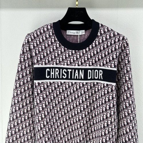 Replica Christian Dior Sweaters Long Sleeved For Women #1251702 $96.00 USD for Wholesale