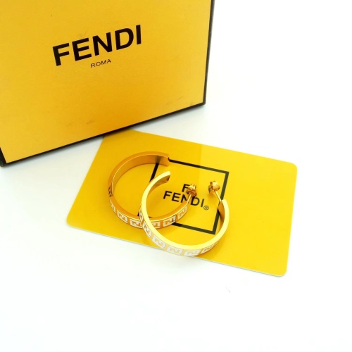 Replica Fendi Earrings For Women #1251970 $36.00 USD for Wholesale