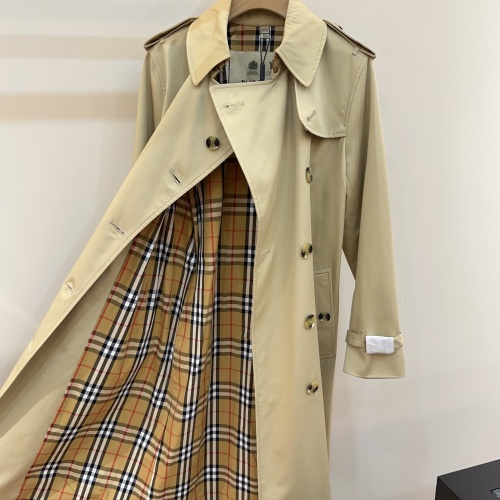 Replica Burberry Trench Coat Long Sleeved For Women #1252035 $327.27 USD for Wholesale