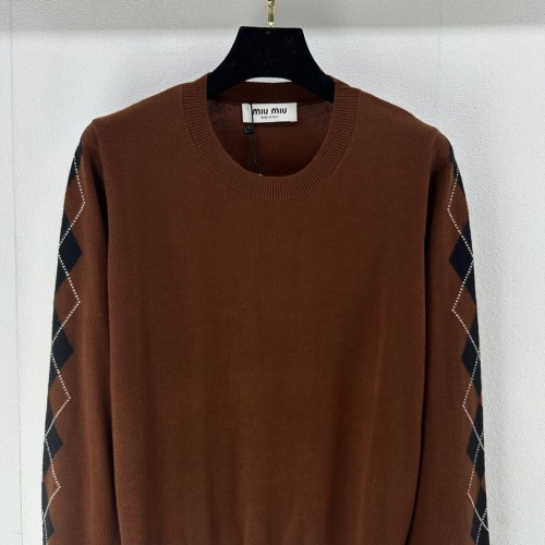 Replica MIU MIU Sweater Long Sleeved For Women #1252139 $85.00 USD for Wholesale