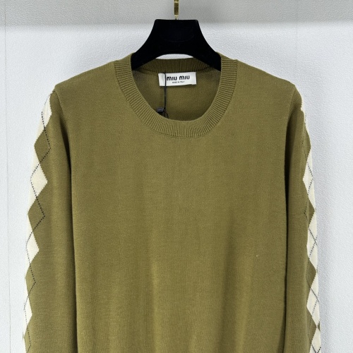 Replica MIU MIU Sweater Long Sleeved For Women #1252140 $85.00 USD for Wholesale