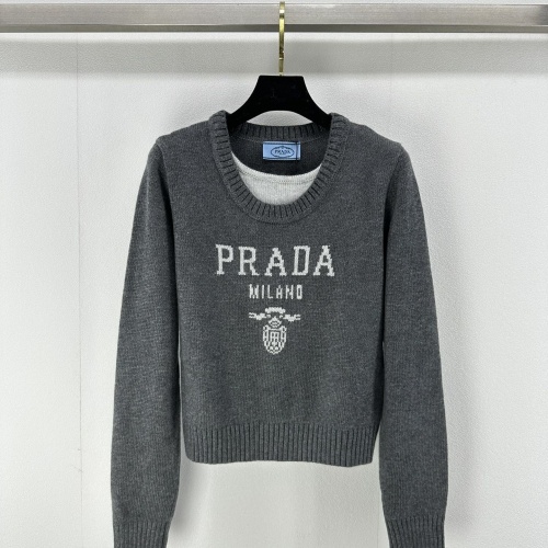 Wholesale Prada Sweater Long Sleeved For Women #1252147 $96.00 USD, Wholesale Quality Replica Prada Sweater