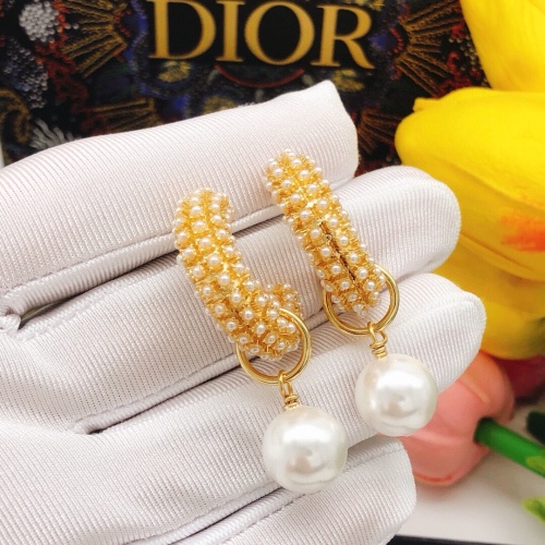 Replica Christian Dior Earrings For Women #1252957 $29.00 USD for Wholesale