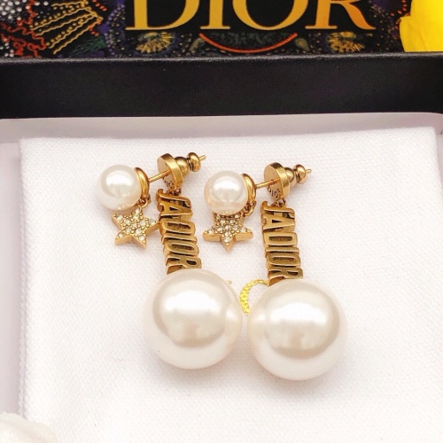 Replica Christian Dior Earrings For Women #1253015 $27.00 USD for Wholesale