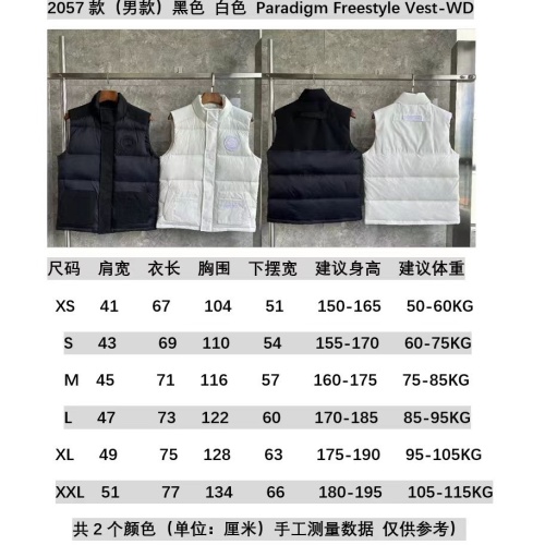 Replica Canada Goose Down Feather Coat Sleeveless For Men #1253038 $125.00 USD for Wholesale