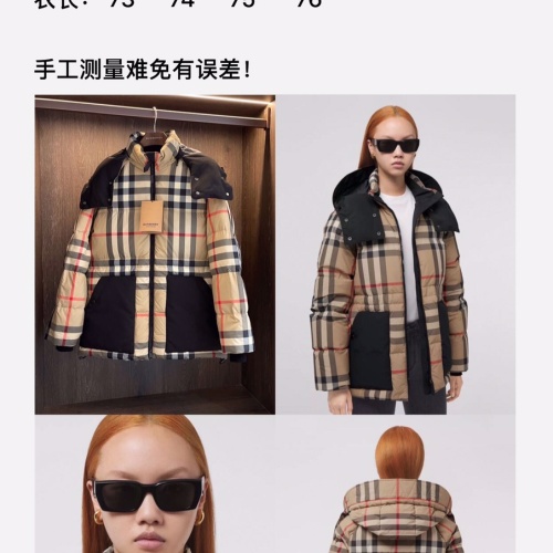 Replica Burberry Down Feather Coat Long Sleeved For Unisex #1253043 $192.00 USD for Wholesale