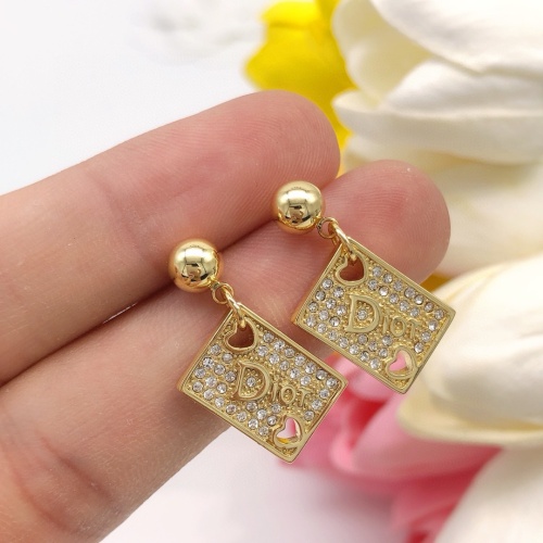 Replica Christian Dior Earrings For Women #1253104 $25.00 USD for Wholesale