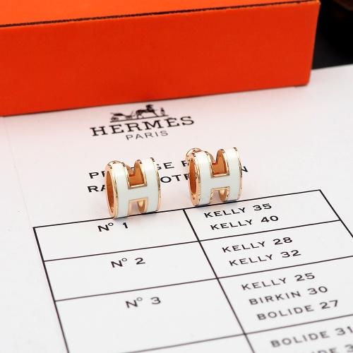 Replica Hermes Earrings For Women #1253156 $27.00 USD for Wholesale