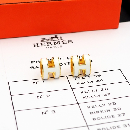 Replica Hermes Earrings For Women #1253158 $27.00 USD for Wholesale