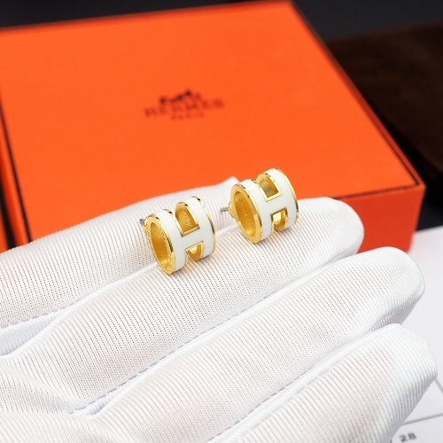 Replica Hermes Earrings For Women #1253158 $27.00 USD for Wholesale