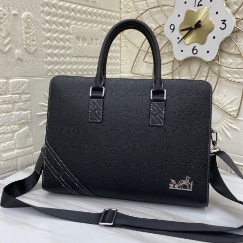 Replica Hermes AAA Man Handbags #1253248 $165.00 USD for Wholesale